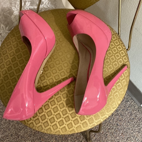 Pour La Victoire Pink Peep Toe Heels Size 9 - Picture 6 of 12